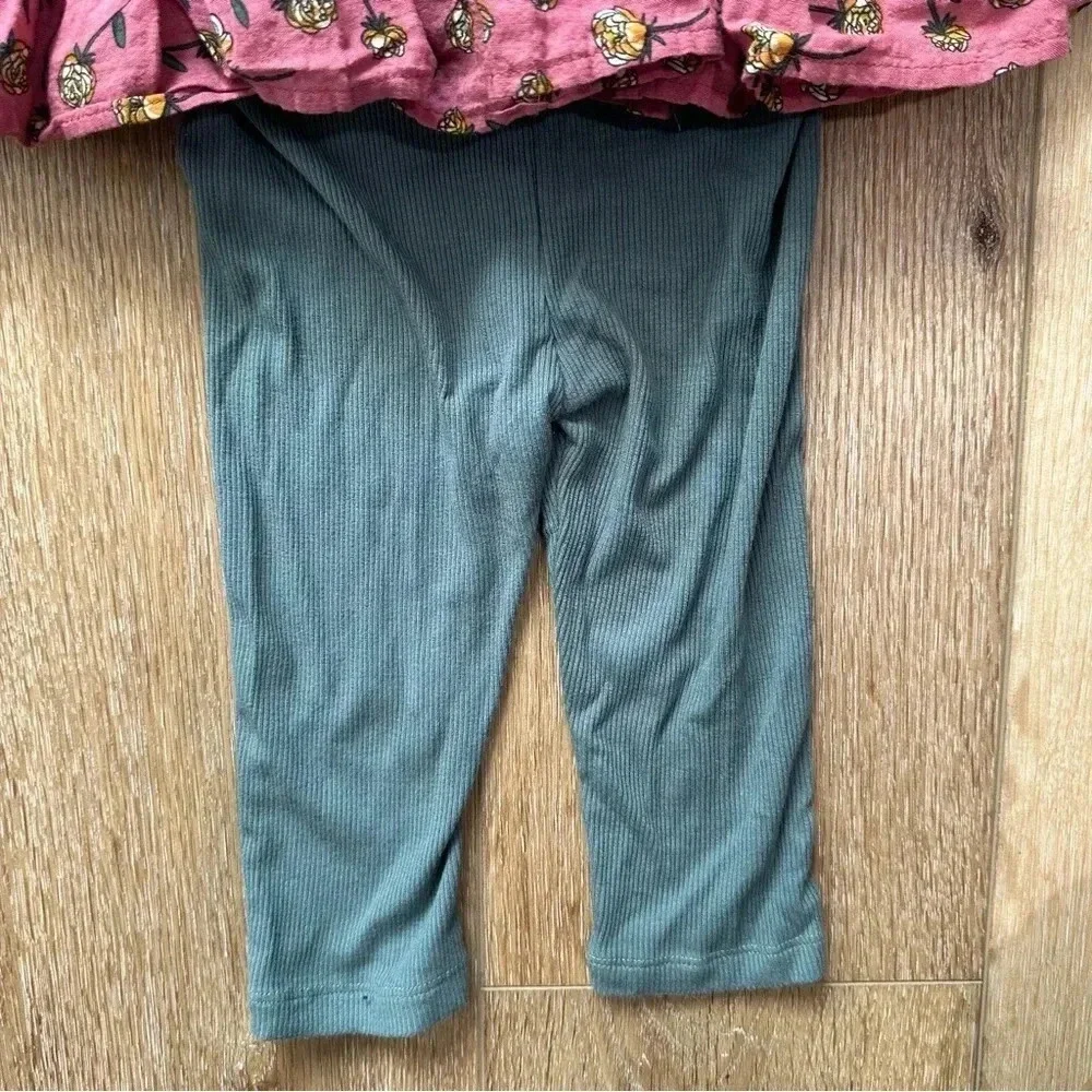 Isobella & Chloe Toddler Girl Long Sleeve Pink Floral Top with Pants Sz 18m GUC